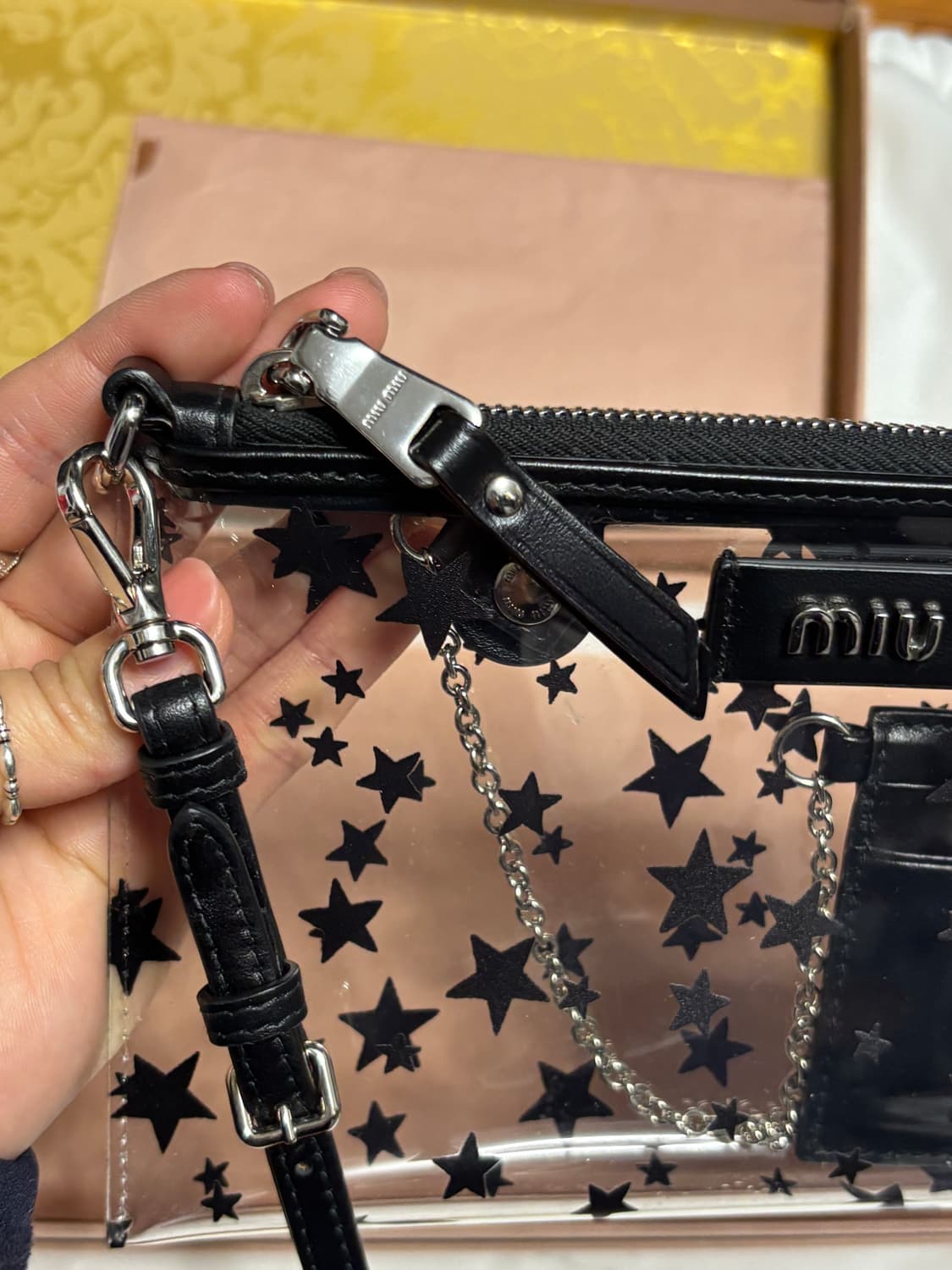 미우미우 투명 스타 파우치 + 카드지갑 세트 (새제품) 상품이미지6