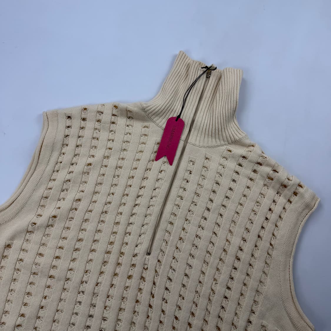 우마뭉 오가닉코튼 하프집업 니트 베스트 상품이미지2