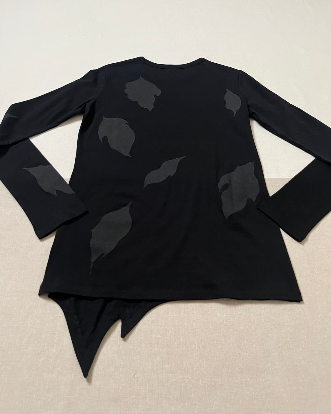 요지야마모토 나뭇잎 모티브 롱슬리브 티 Yohji Yamamoto 상품이미지7