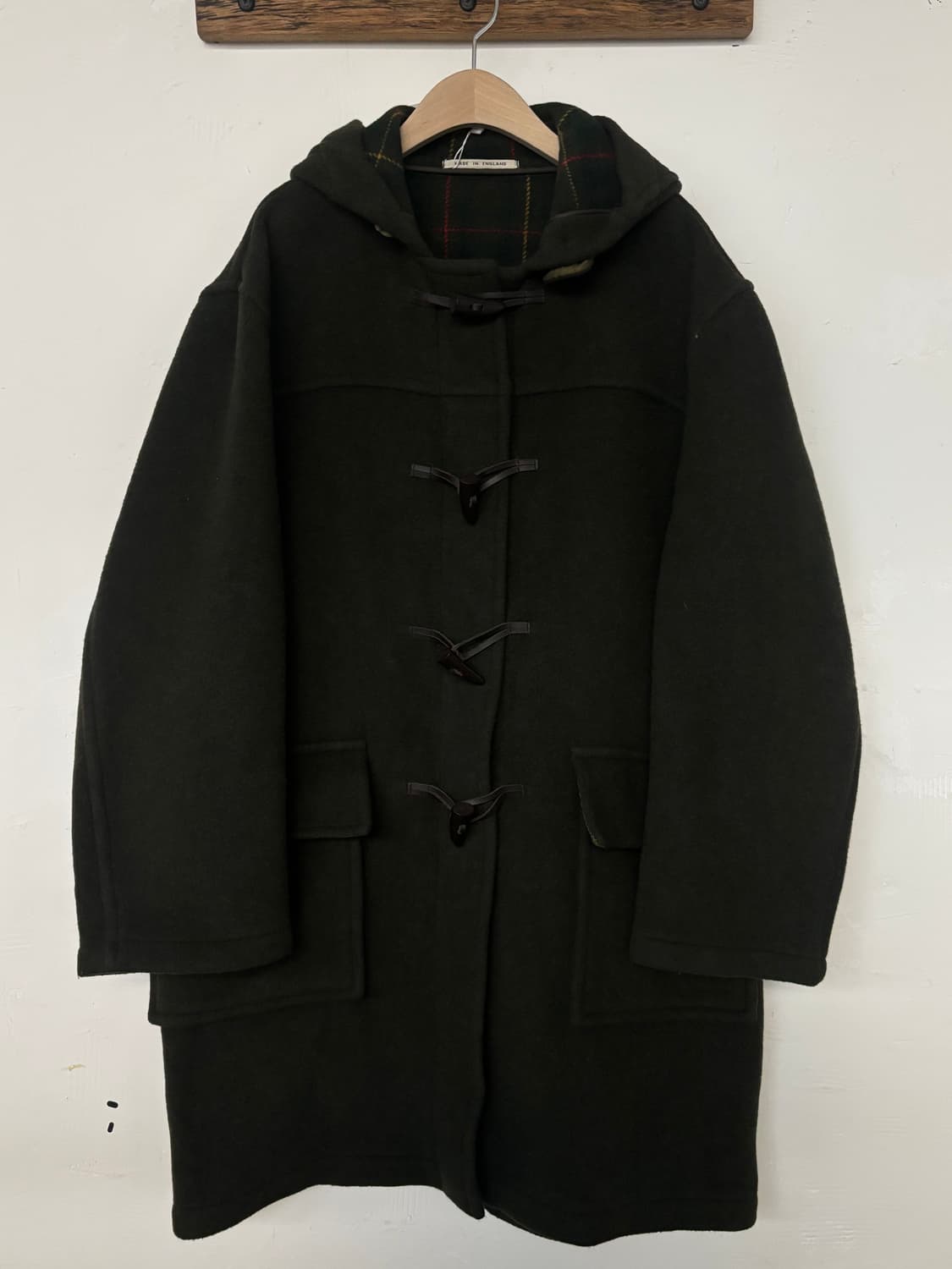 Burberry 버버리 다크 카키 울 더플 코트 상품이미지1