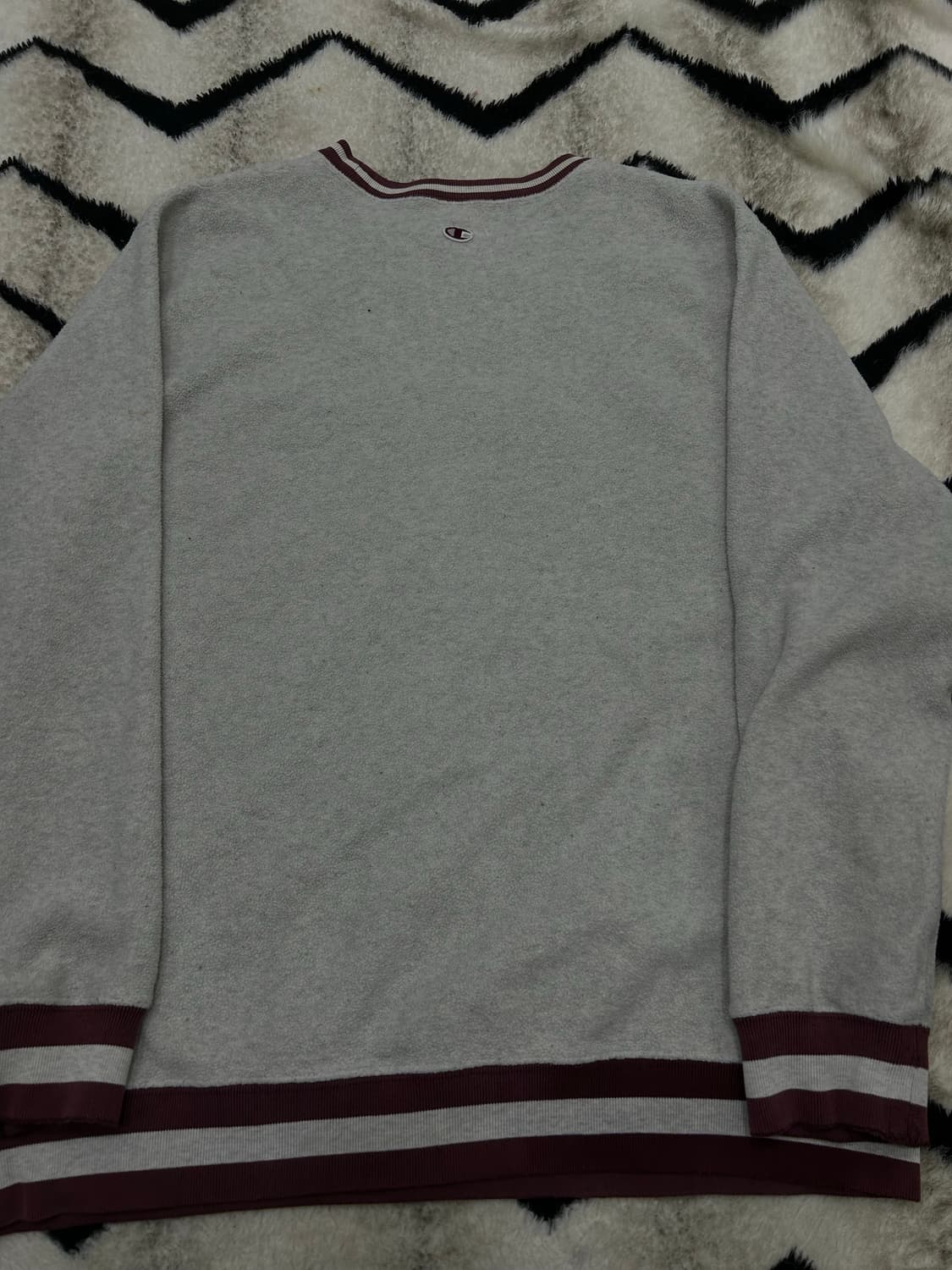 [L]챔피온 스펠아웃 오버핏 후리스 맨투맨/멜란지그레이 상품이미지4