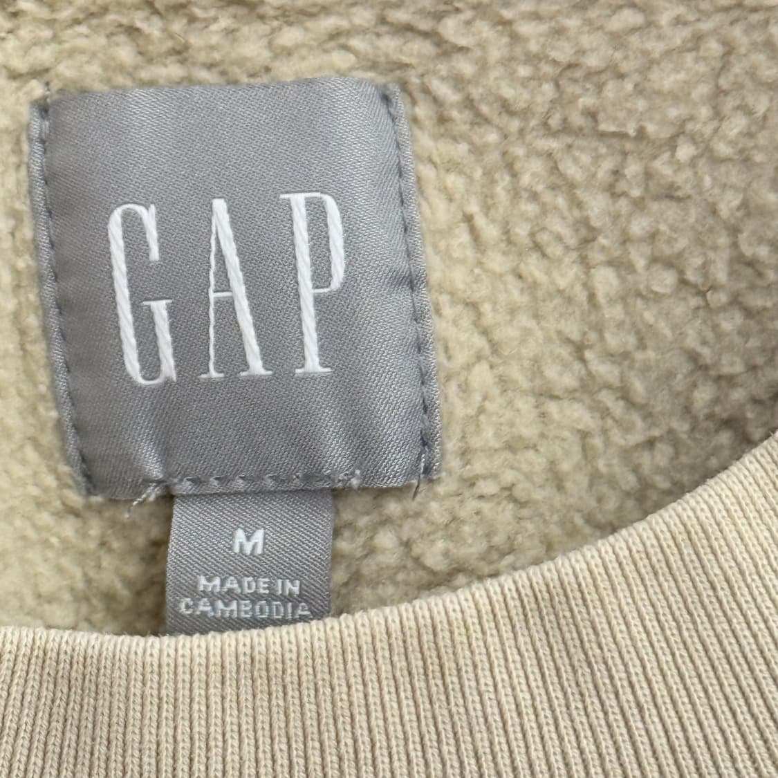 gap 갭 1969 베이지 기모 맨투맨 m 상품이미지2