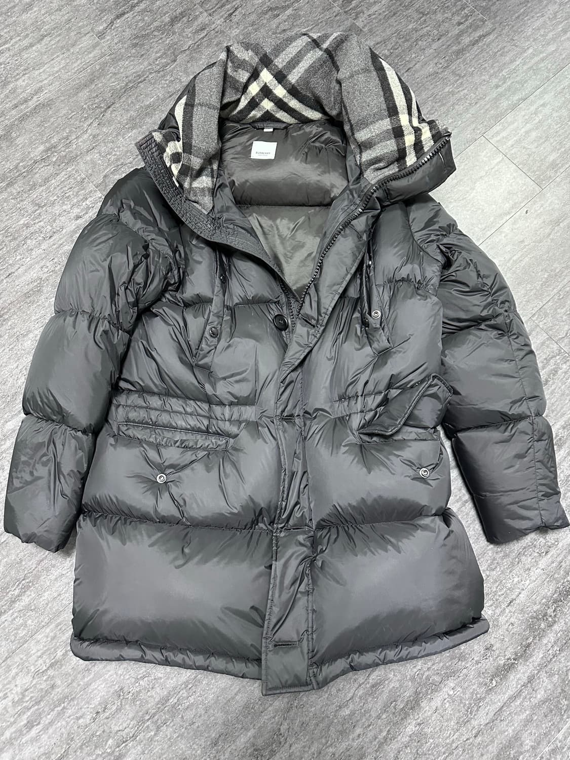 버버리 남자 롱 패딩 S 블랙 상품이미지5