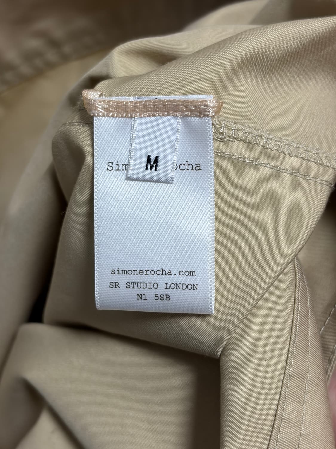 (유일매물) 시몬로샤 펄 디테일 워크자켓 하프 트렌치코트 상품이미지6