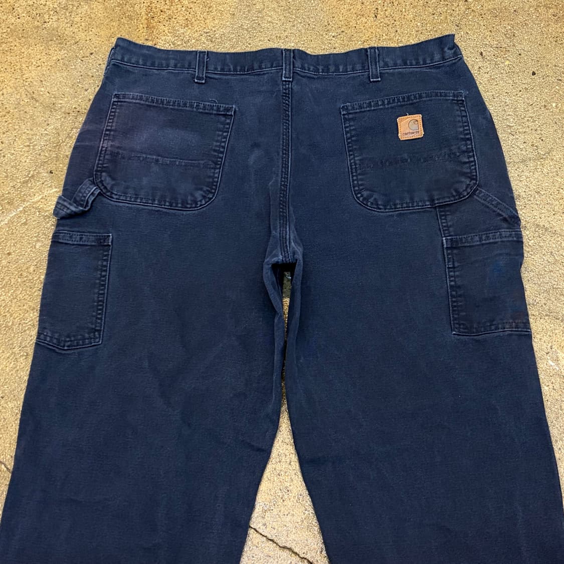 00s USA 빈티지 칼하트 샌드스톤 싱글니 더블니 워크팬츠 상품이미지6