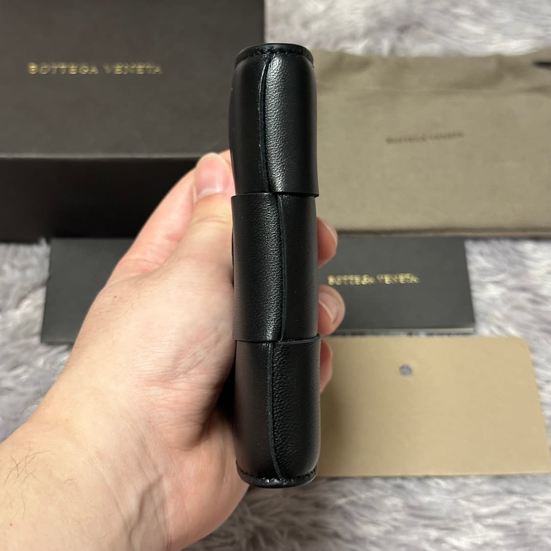 [풀구성] 보테가베네타 카세트 비즈니스 카드지갑 블랙 상품이미지8