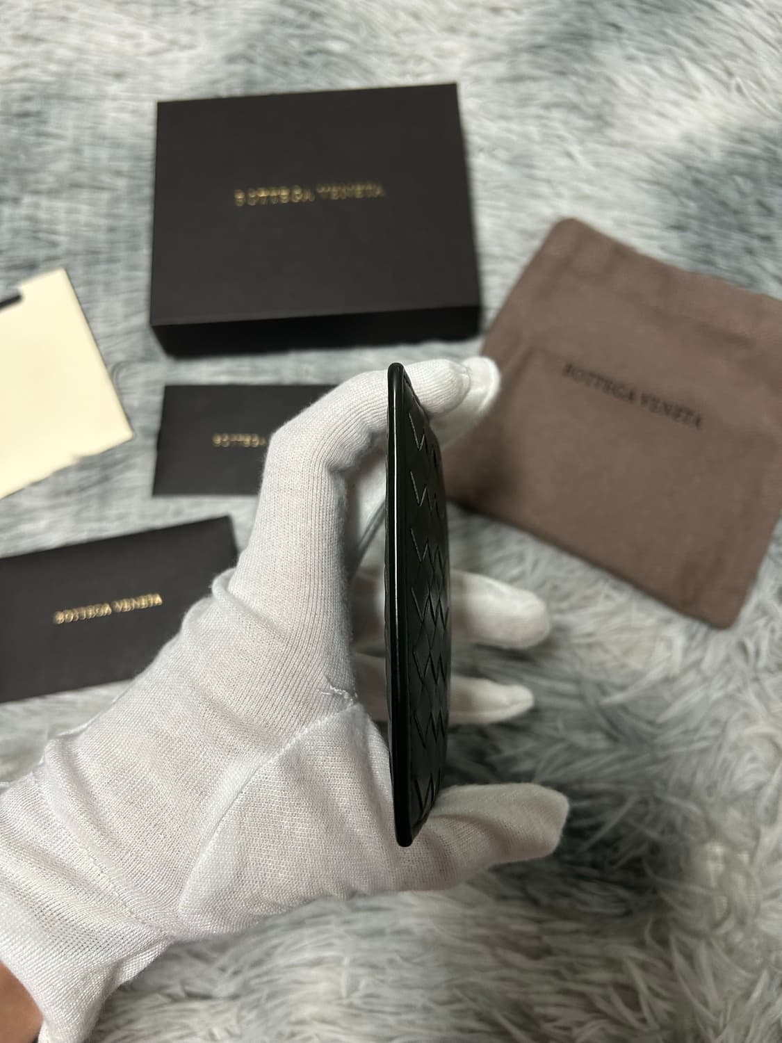 [당일발송] 보테가베네타 인트레치아토 카드지갑 딥 그린 상품이미지5