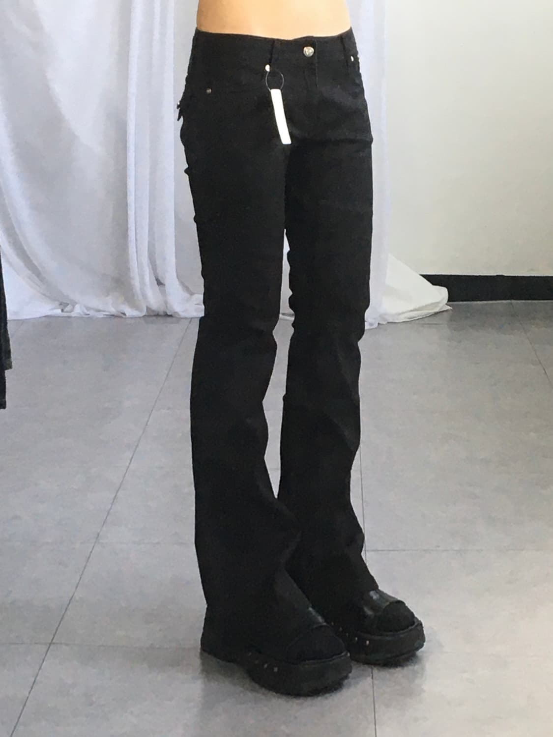 Black slim fit pants 상품이미지7