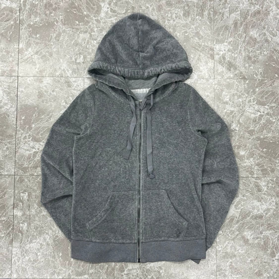 홀리스터 y2k 여리핏 벨루어 벨벳 후드집업 희귀져지(S) 상품이미지3