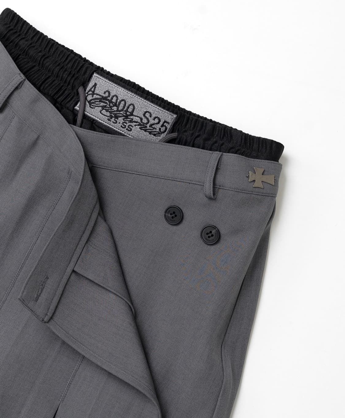 2000ARCHIVES DEPP SKIRT PANTS (CHARCOAL+ 상품이미지5