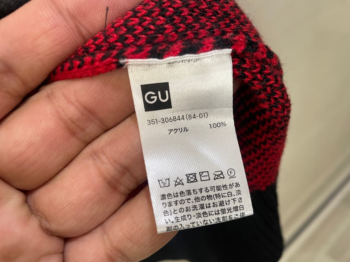 GU / 체크니트, 남성니트 / XL 상품이미지7