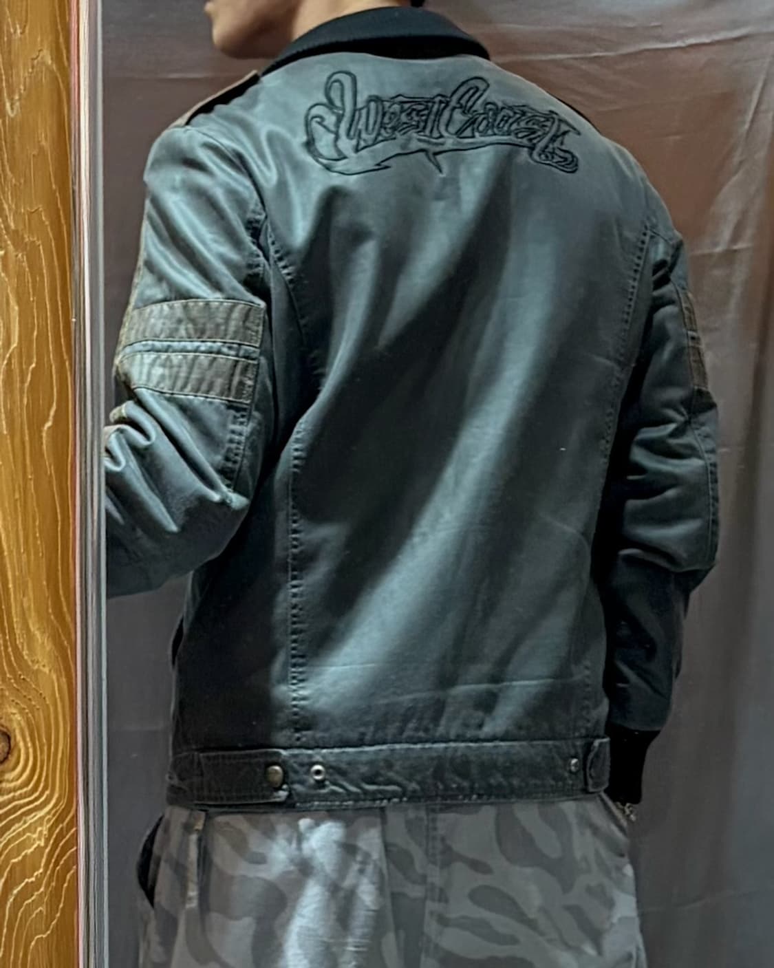 XL D&G 돌체앤가바나 절개 워싱 레더자켓 상품이미지3