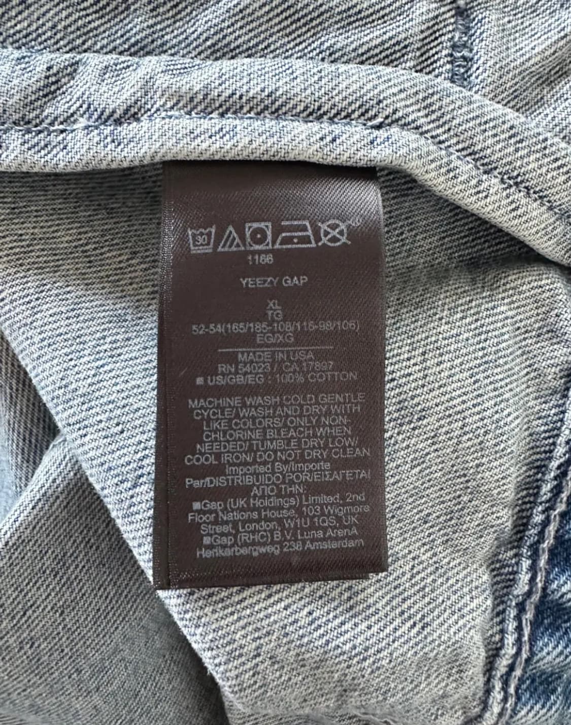 칸예 Yeezy Gap 모토 바이커 데님자켓 상품이미지7