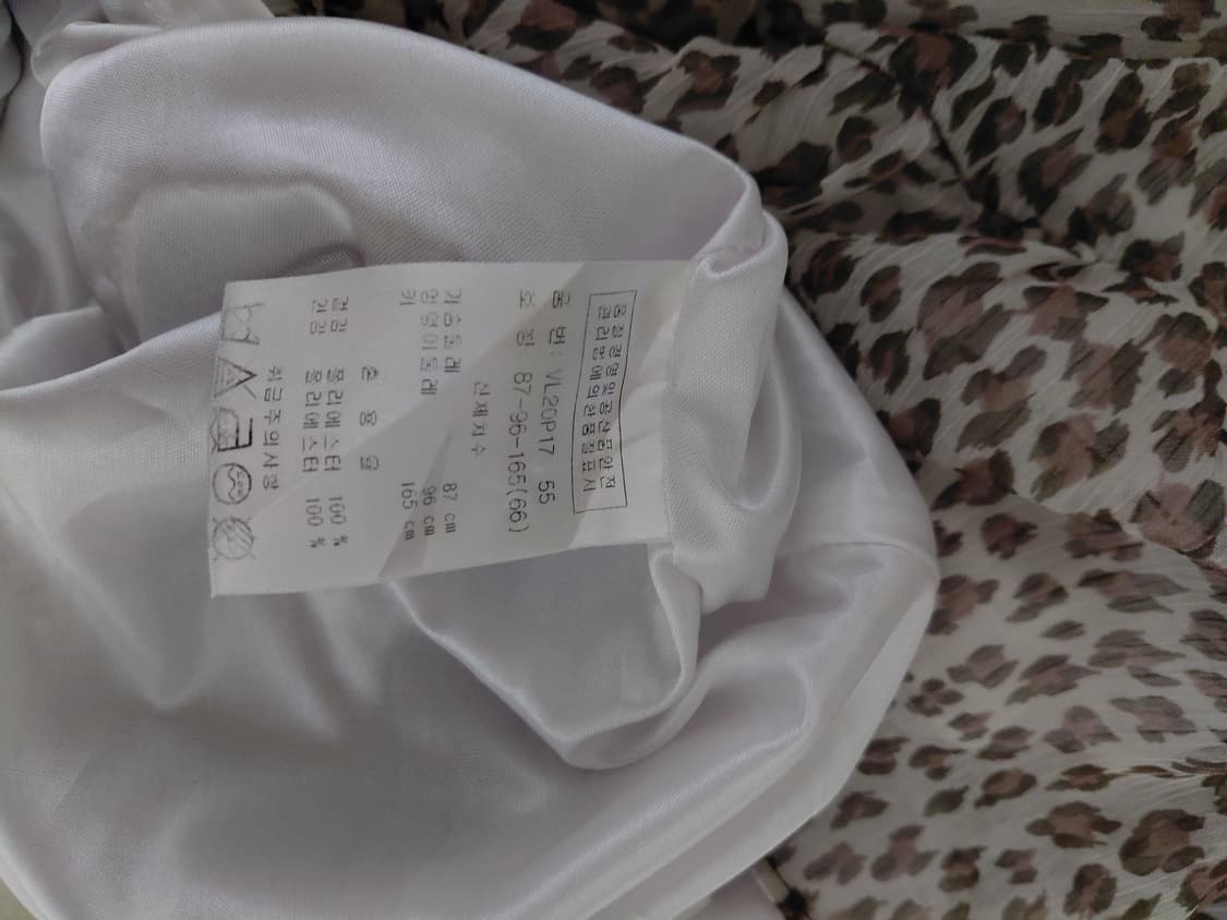 [갸루] 쉬폰 레오파드 롱 원피스 상품이미지4