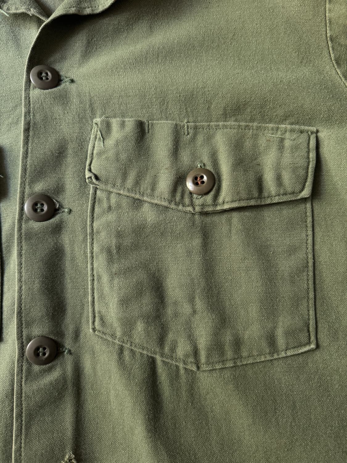 [M]60s 오리지널 U.S ARMY OG-107 더티워싱 밀리터리 셔츠 상품이미지3