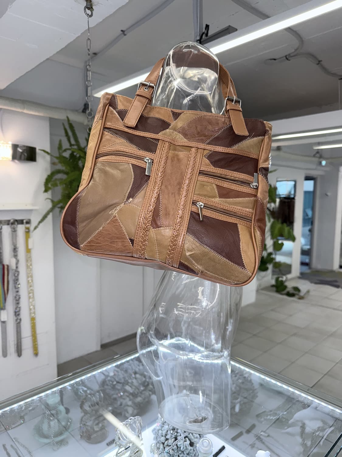 leather patch work bag 상품이미지1