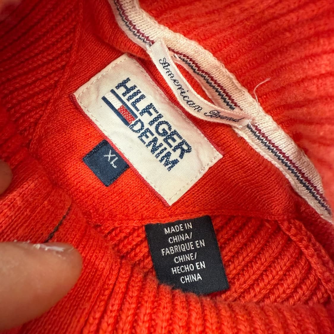 타미힐피거 오렌지 니트집업 r2010 상품이미지6