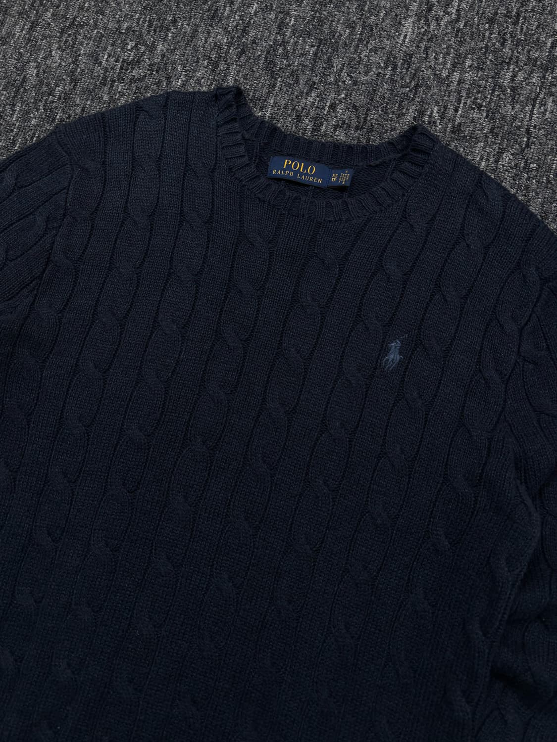 폴로 네이비 꽈배기 니트 상품이미지5