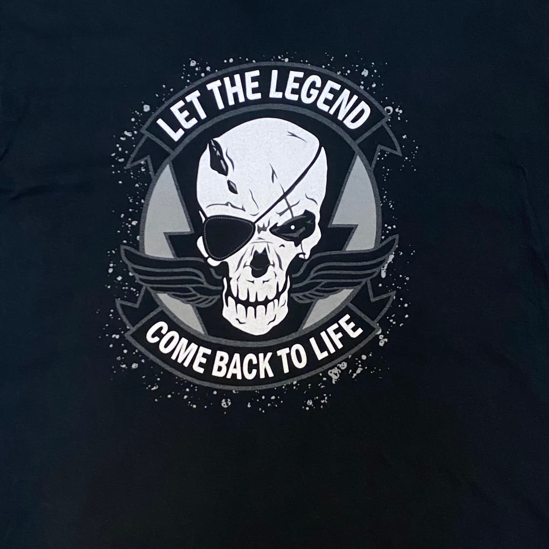 미국 빈티지 렛더레전드 LET THE LEGEND 해골 락티셔츠 반팔티 상품이미지2