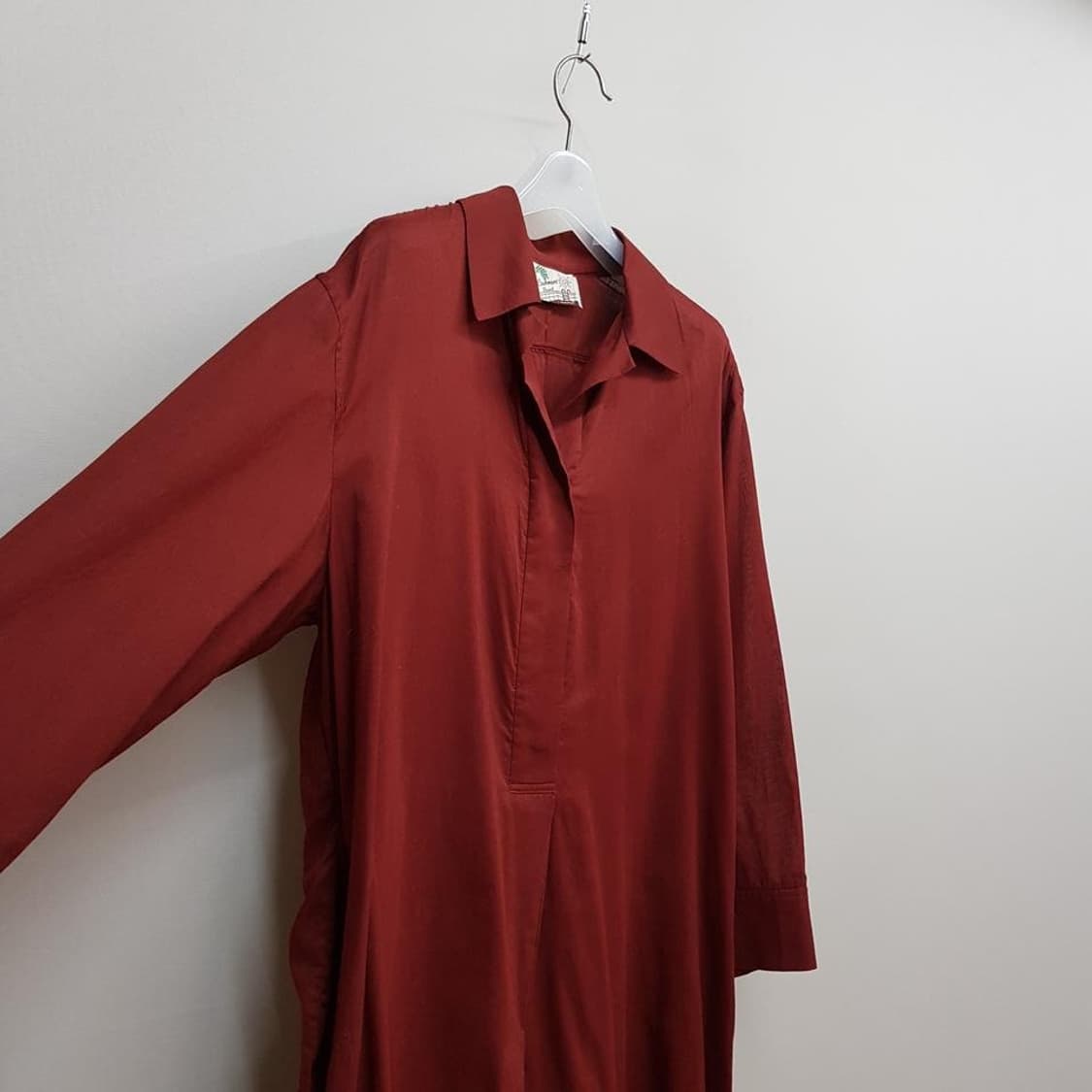 한섬 더캐시미어 루즈핏 셔츠형 롱 원피스 F사이즈 상품이미지3