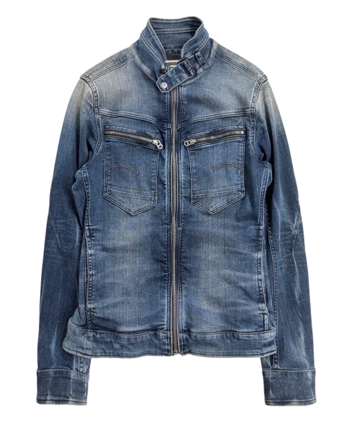 지스타 로우 워시드 백포켓 데님 자켓 상품이미지4