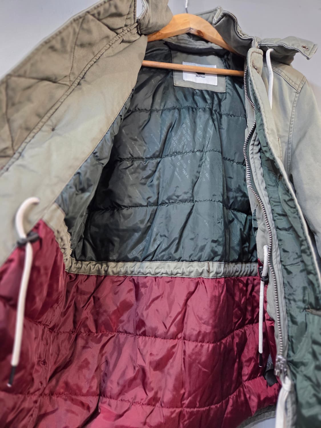 G-STAR카키색 후드 패딩 점퍼(XXS)남여공용/택없음 상품이미지9