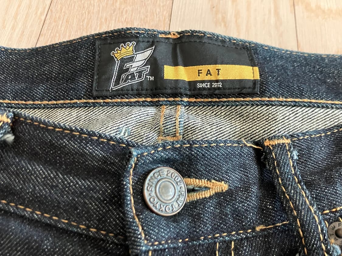 팻요 FAT TOKYO 데님 숏 팬츠 33 - 34 우라하라 스트릿 상품이미지2