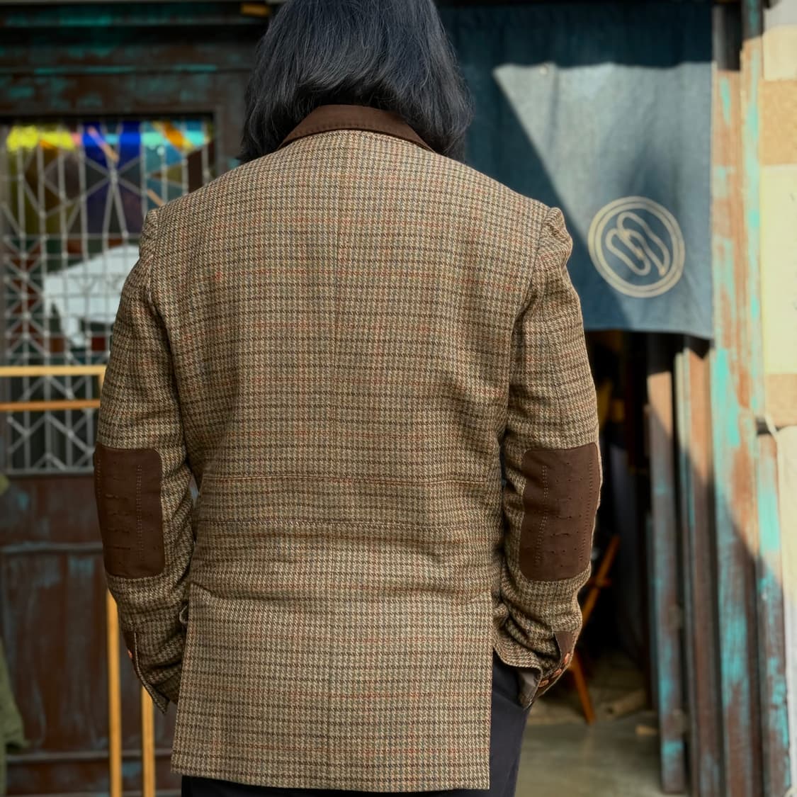 라코스테 건클럽 엘보우 패치 트위드 자켓 100 상품이미지8