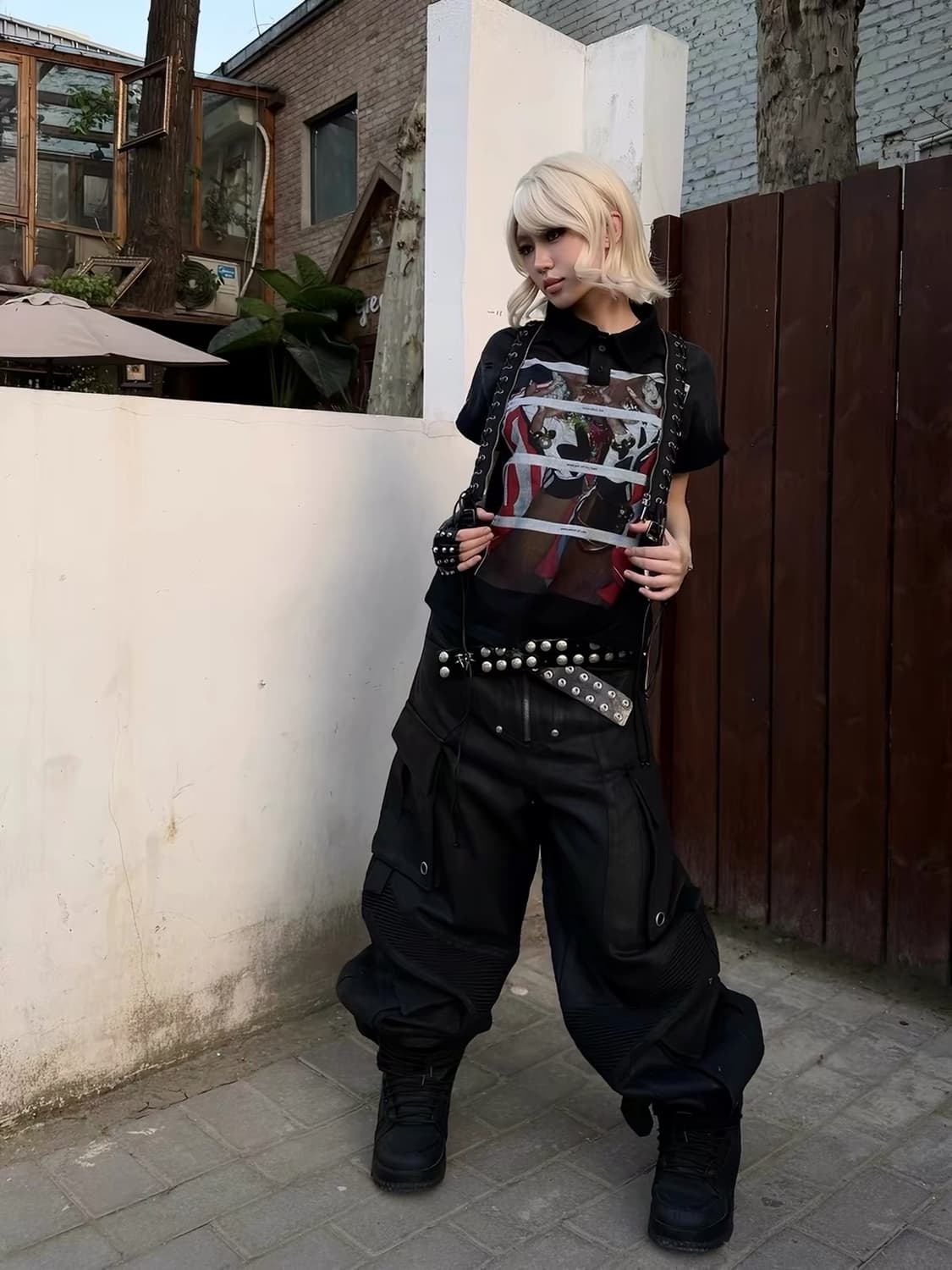 VINTAGE mood distressed polo T-shirt 상품이미지3