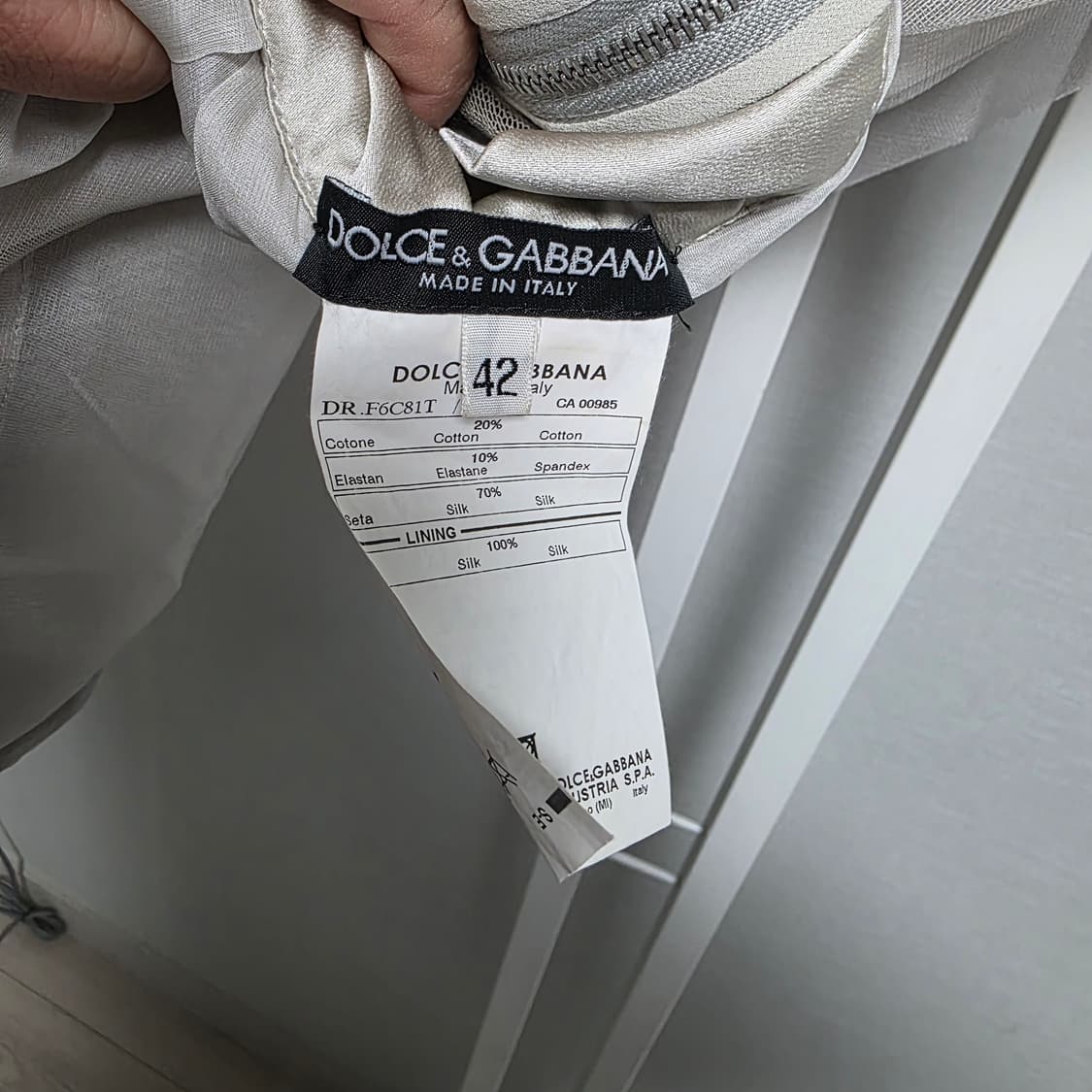 돌체앤가바나 아이보리 매듭 디자인 미니 원피스 상품이미지8