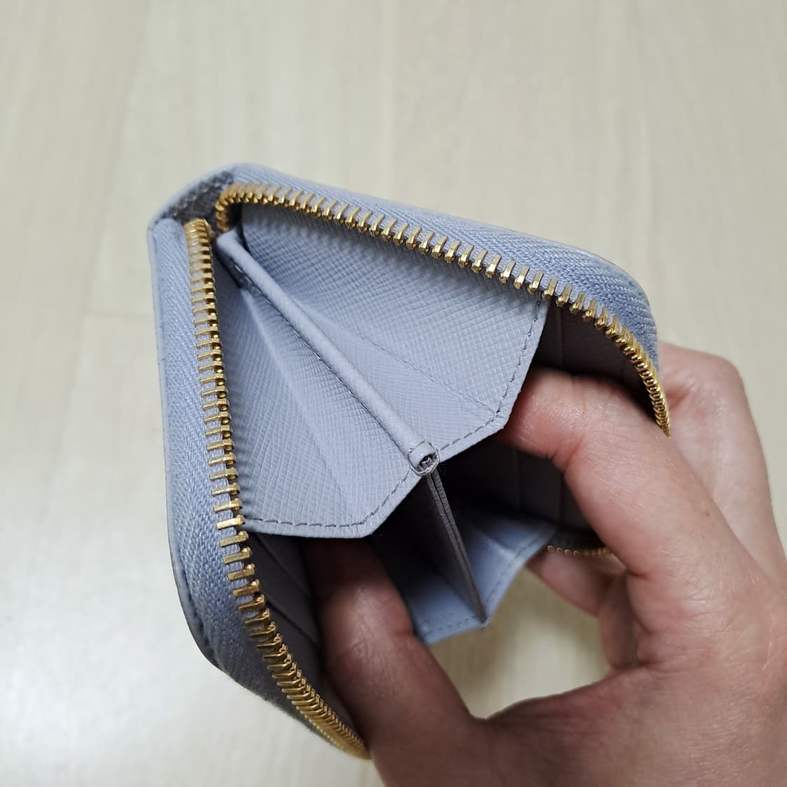 [100%/정품] 프라다 사피아노 레더 코인 퍼스 라벤더, 프라다지갑 상품이미지9