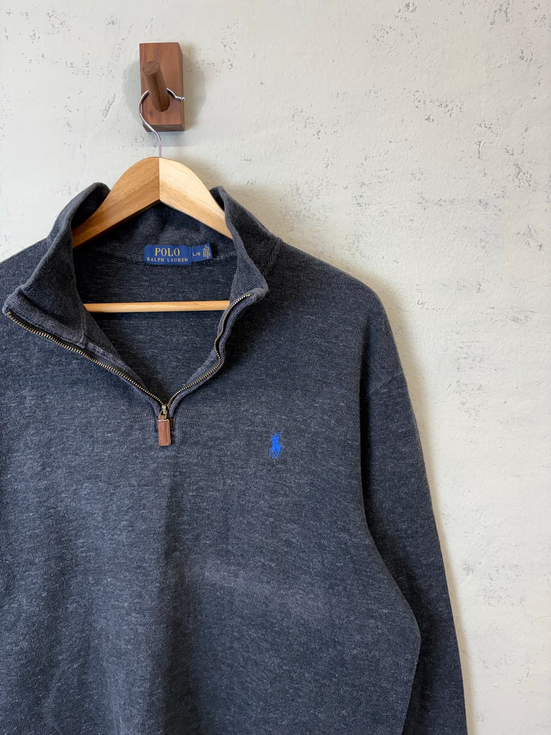 폴로랄프로렌 코튼 반집업 니트 그레이 상품이미지2