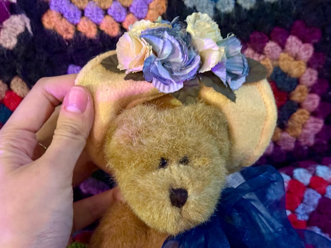 보이즈베어 꽃 장식 모자 곰인형 테디베어 상품이미지3