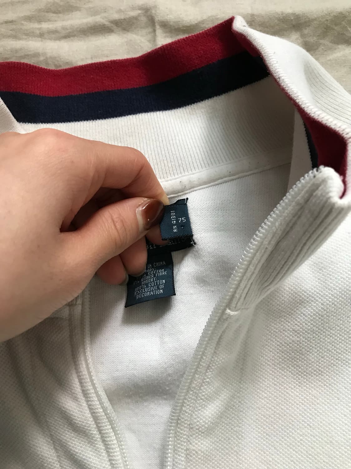 폴로 랄프로렌 빅 포니 로고 화이트 집업 상품이미지8