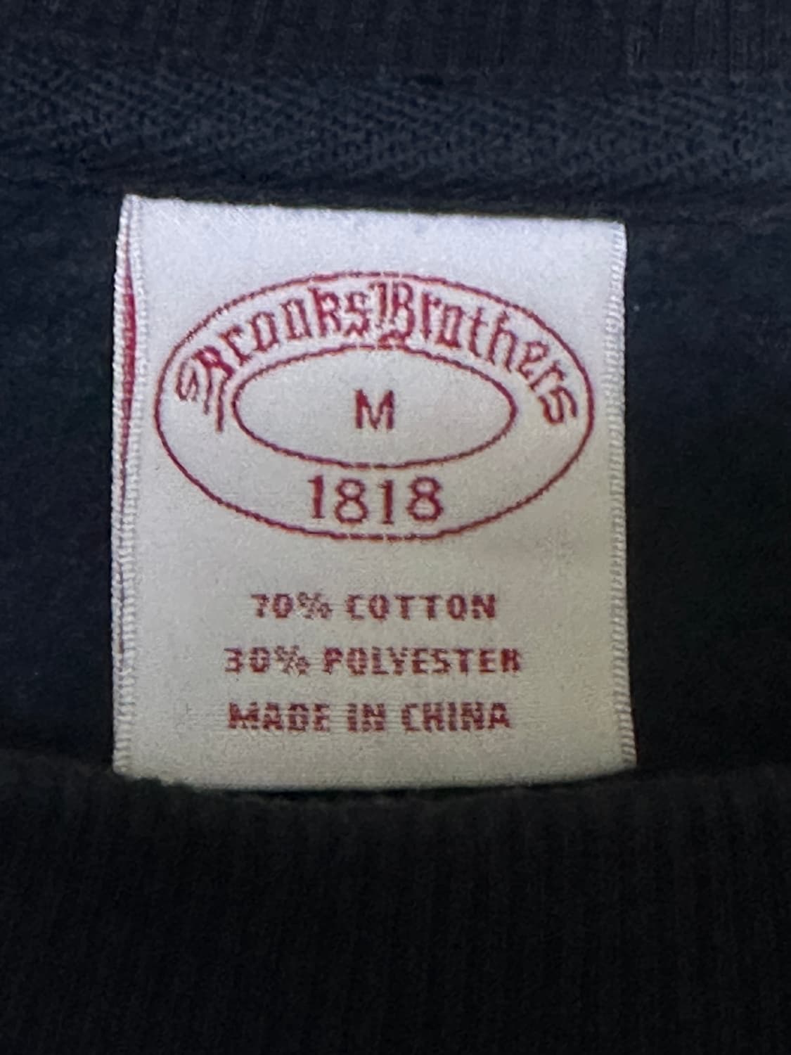 새상품급) 브룩스브라더스 크루넥 기모 맨투맨 네이비/M/100 상품이미지6