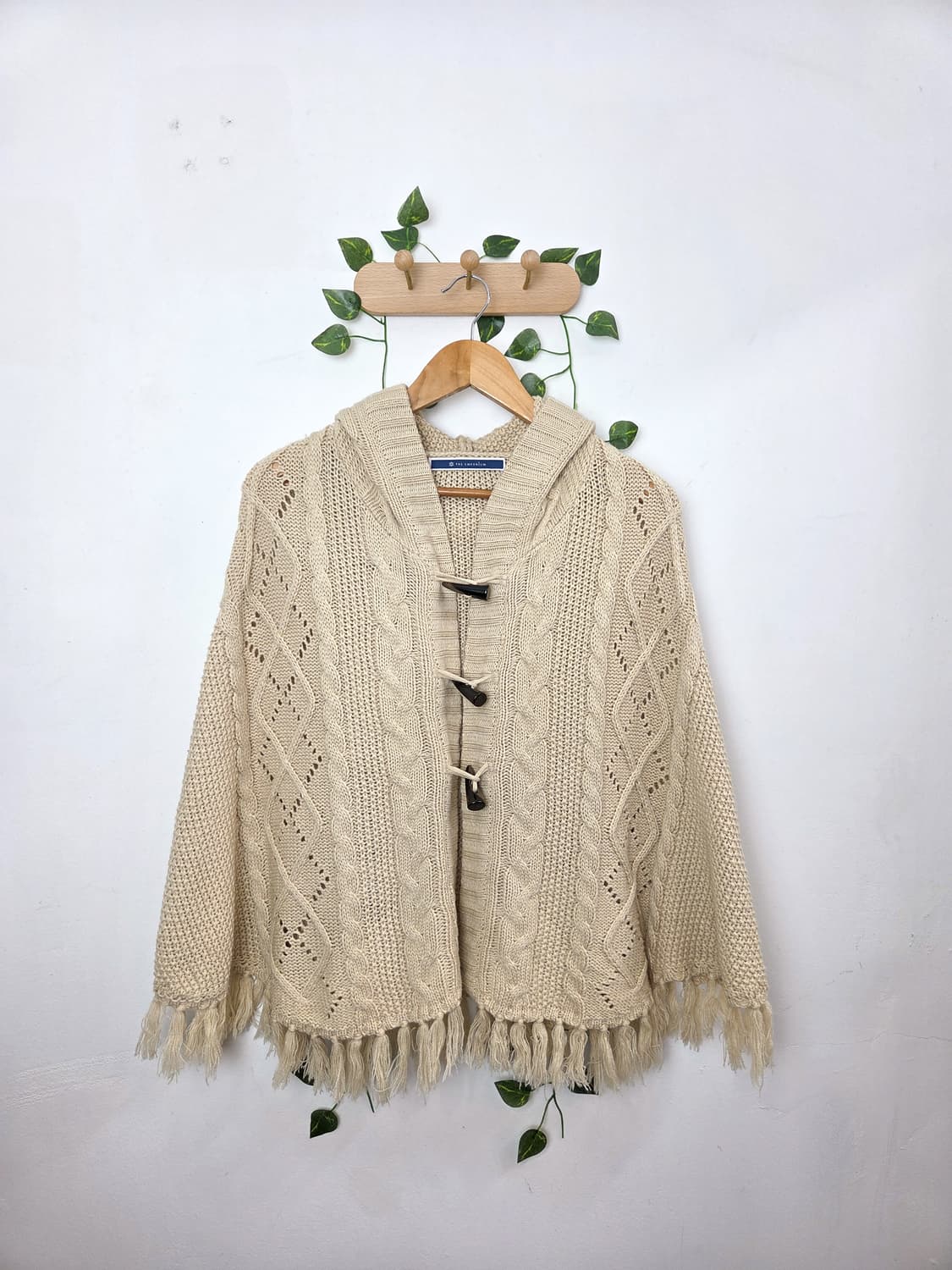 토글 버튼 케이프 가디건 상품이미지1