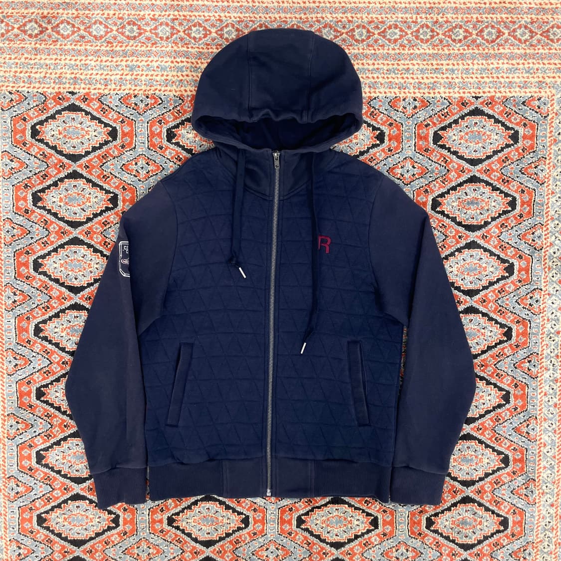 리복 클래식 R로고 네이비 후드집업 여성85 상품이미지1
