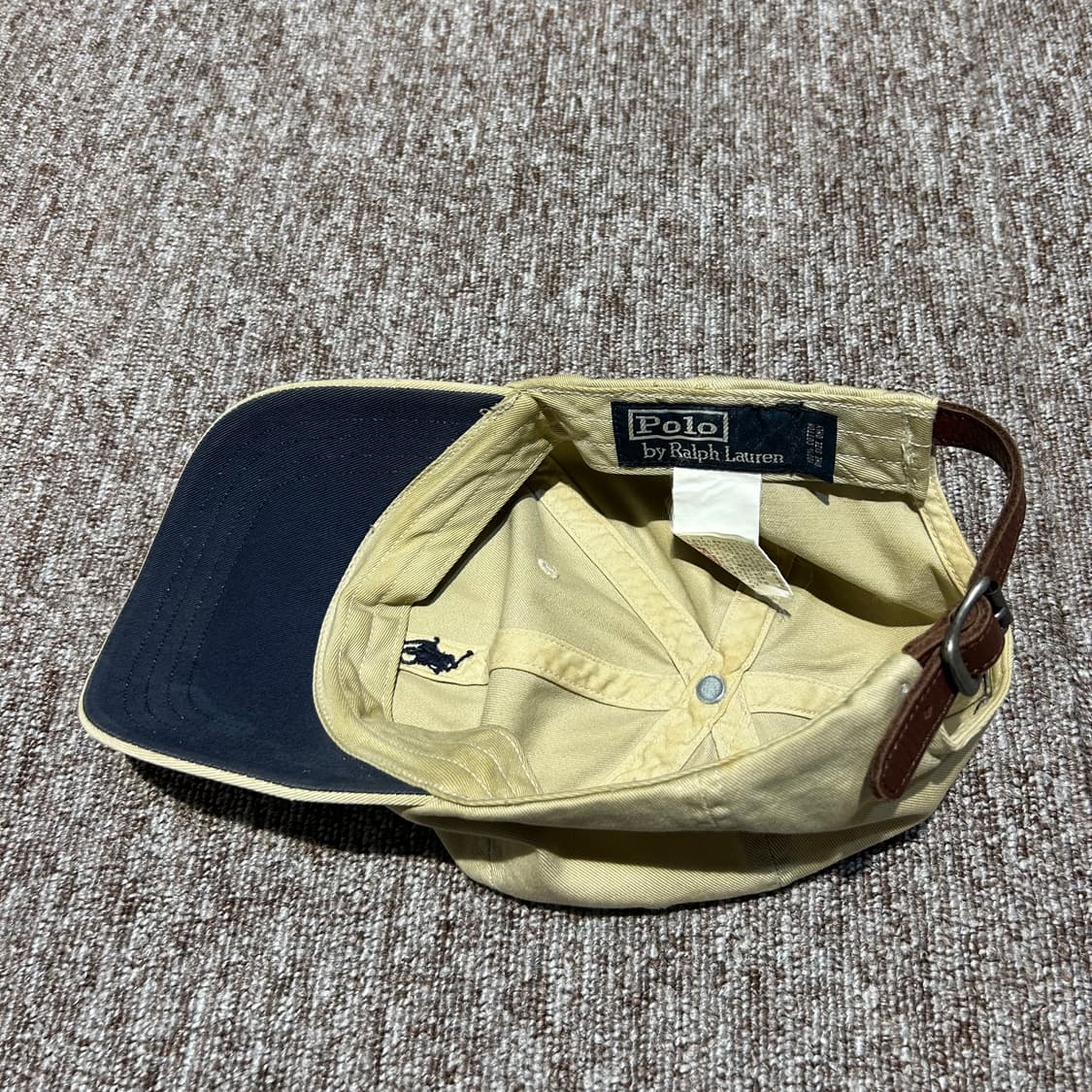 폴로 랄프로렌 카키 베이지 볼캡 모자 가죽스트랩 상품이미지6