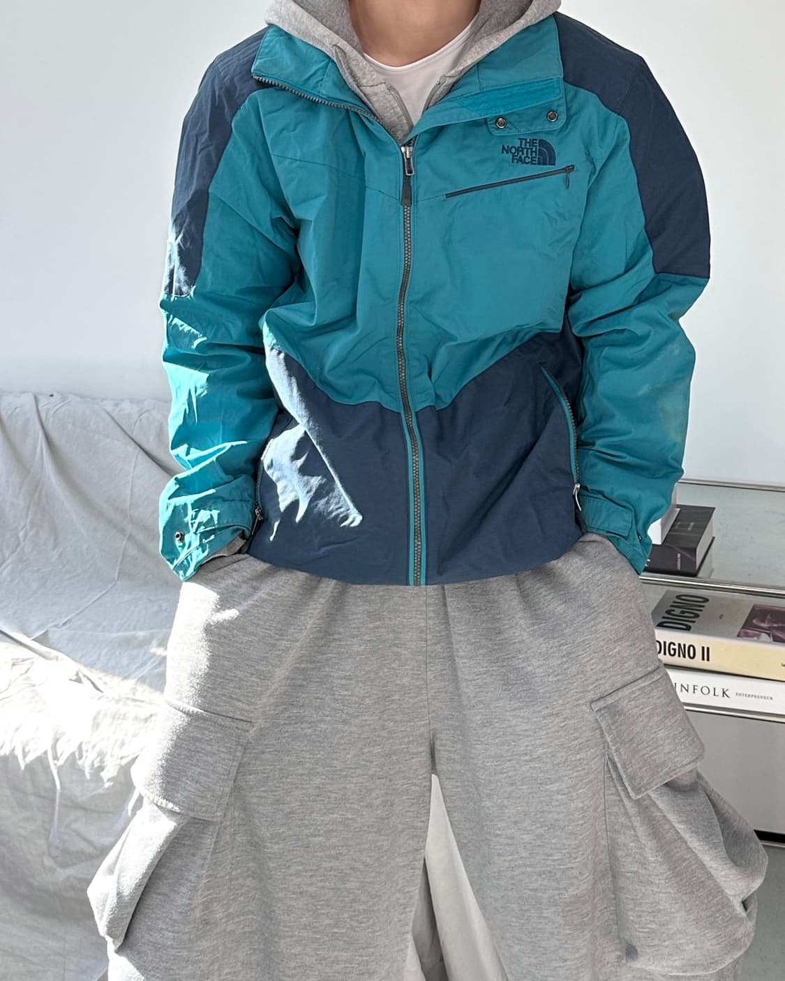 노스페이스 오션블루 바람막이 105 상품이미지1