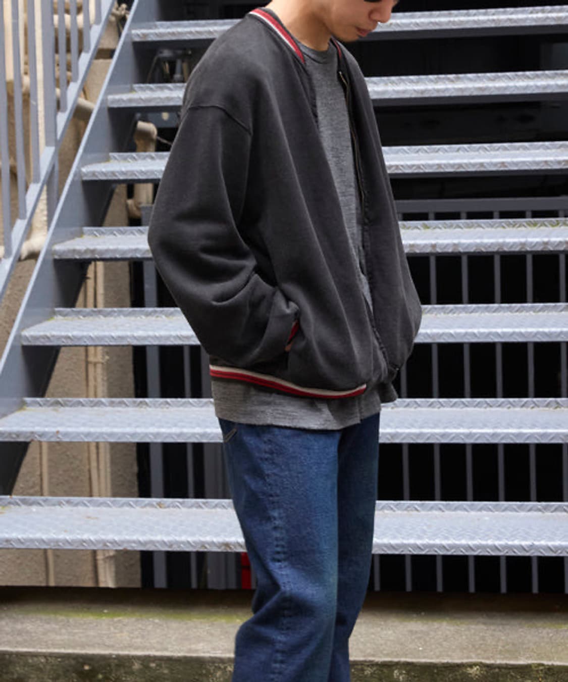 WILD LIFE TAILOR 스웨트 집 블루종 상품이미지3