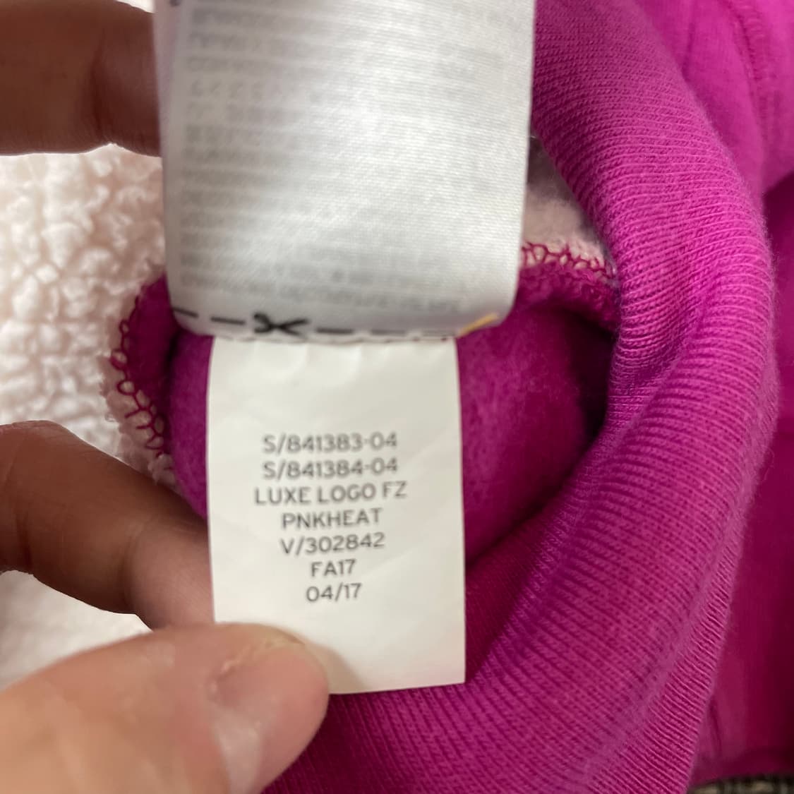 갭 키즈 핑크 골드 로고 퍼 후드 집업 S 상품이미지7