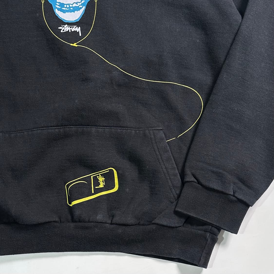 90s 스투시 스컬 헤드폰 후드티 상품이미지4