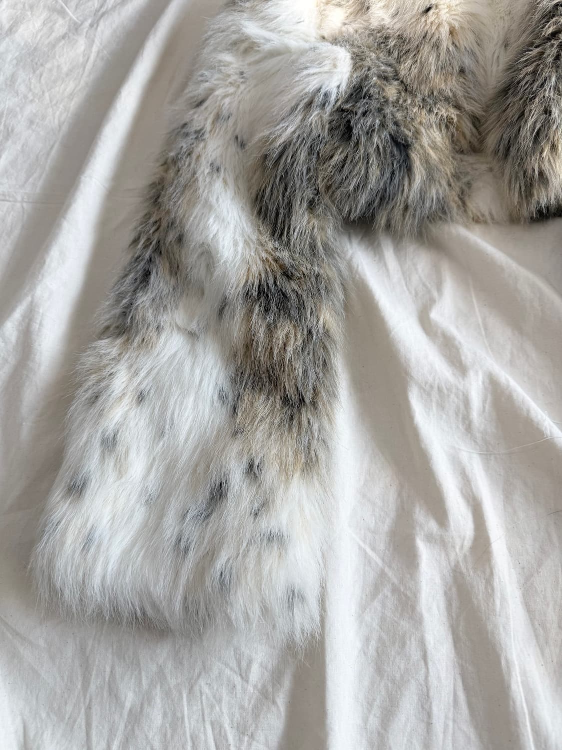 Y2k 호피 애니멀패턴 갸루 믹스 크롭 퍼 자켓  상품이미지5