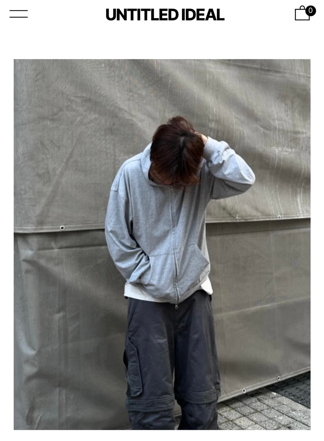 언타이틀드아이딜 선데이 후드집업(그레이) 팝니다 상품이미지1