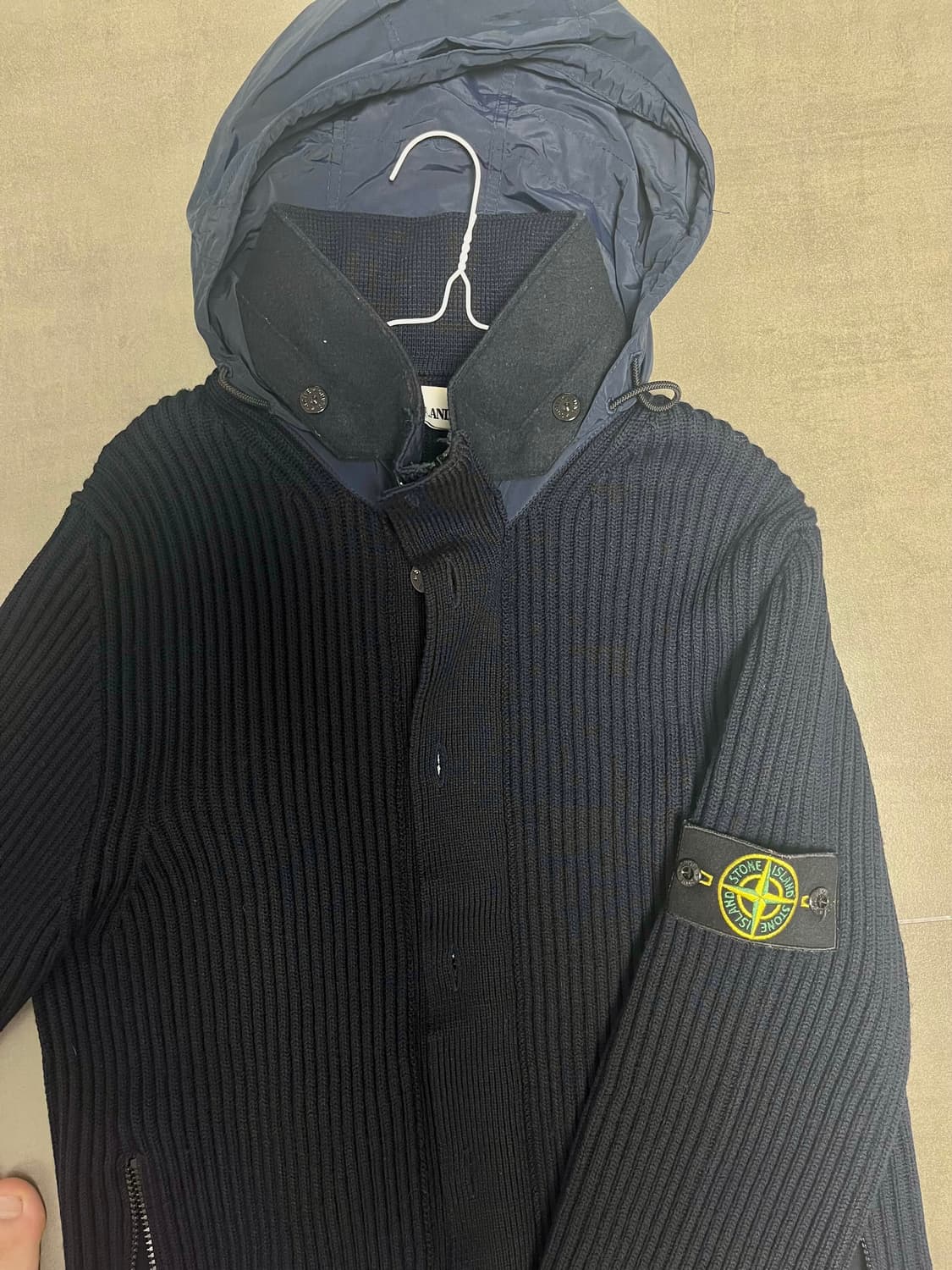 스톤아일랜드 니트 후드집업 Xl 상품이미지2