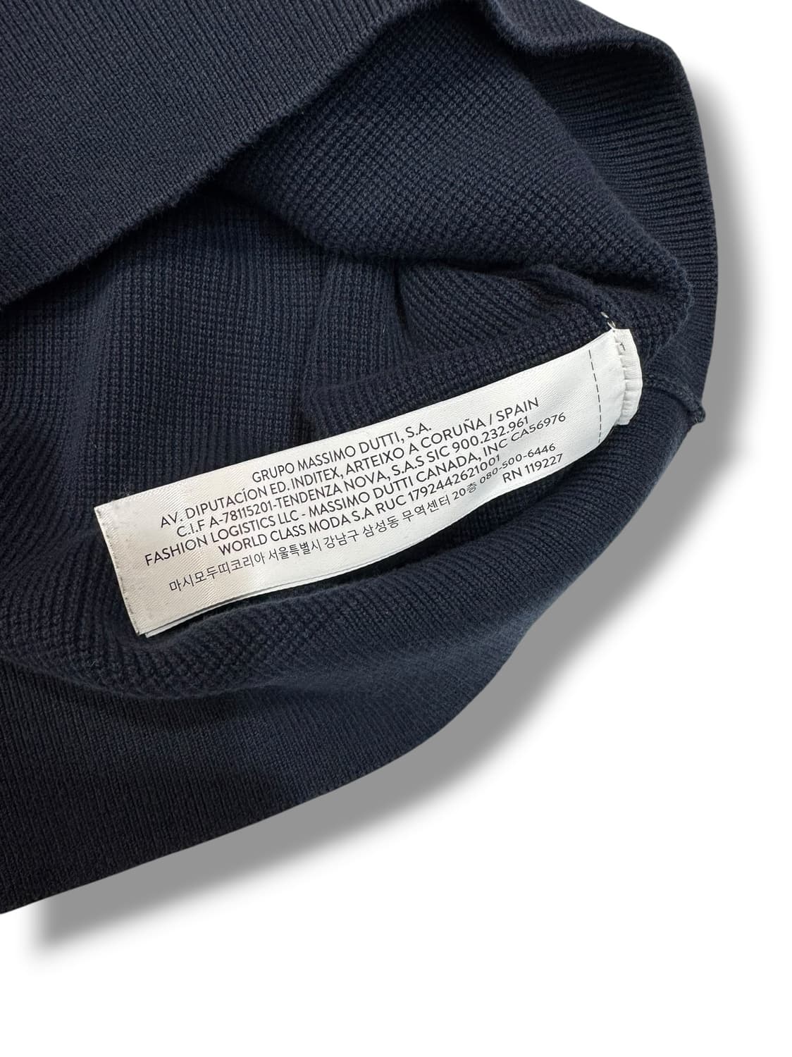 마시모 두띠 네이비 와플 니트 (M)  상품이미지7