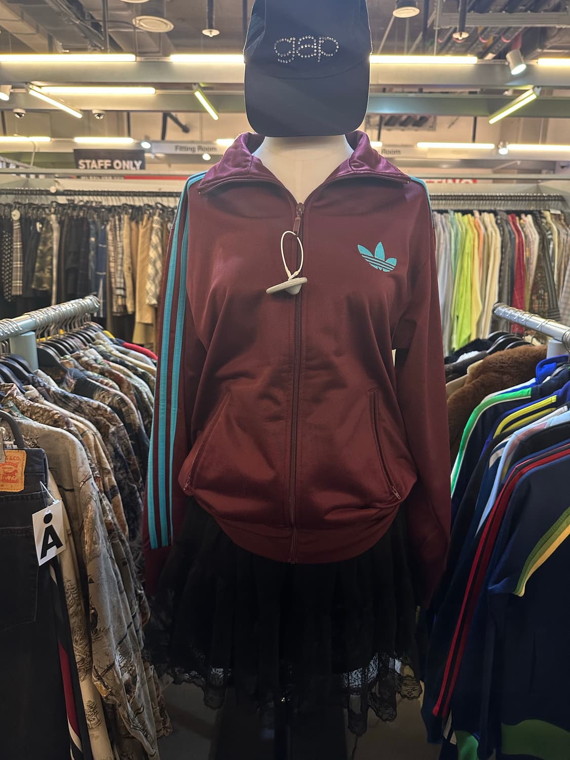 ADIDAS 아디다스 버건디 파이어버드져지💯 상품이미지5