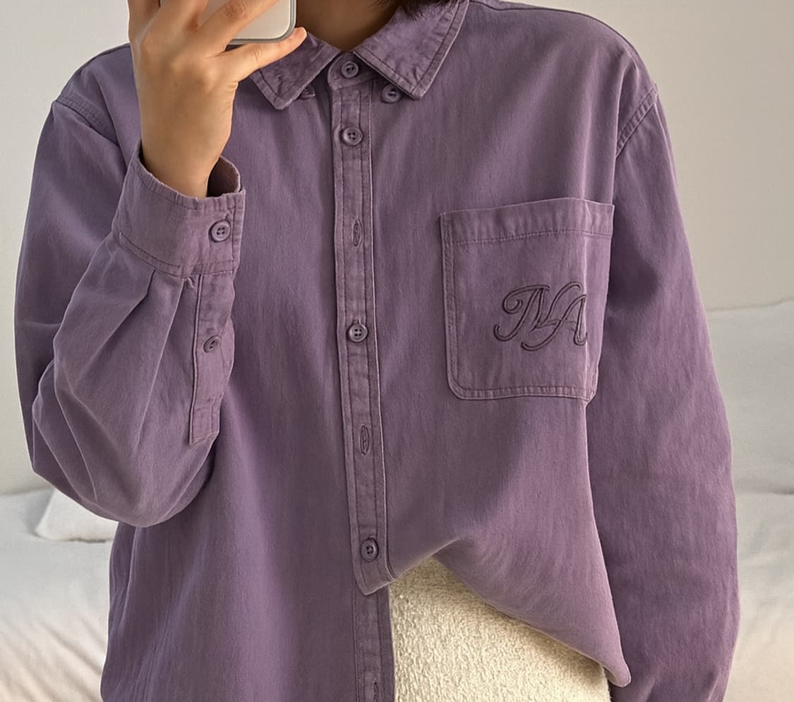 착샷추가ㅡ나인 NAIN  컬러셔츠ㅡ붙는스탈아녜요 상품이미지1