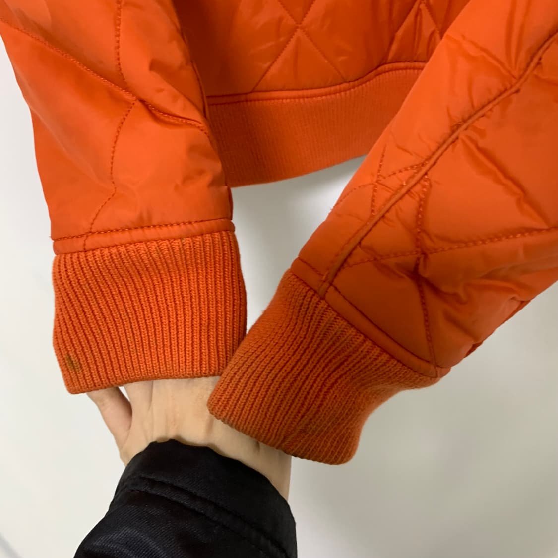 타미힐피거 퀼팅 점퍼 오렌지 경량 패딩 M 상품이미지9