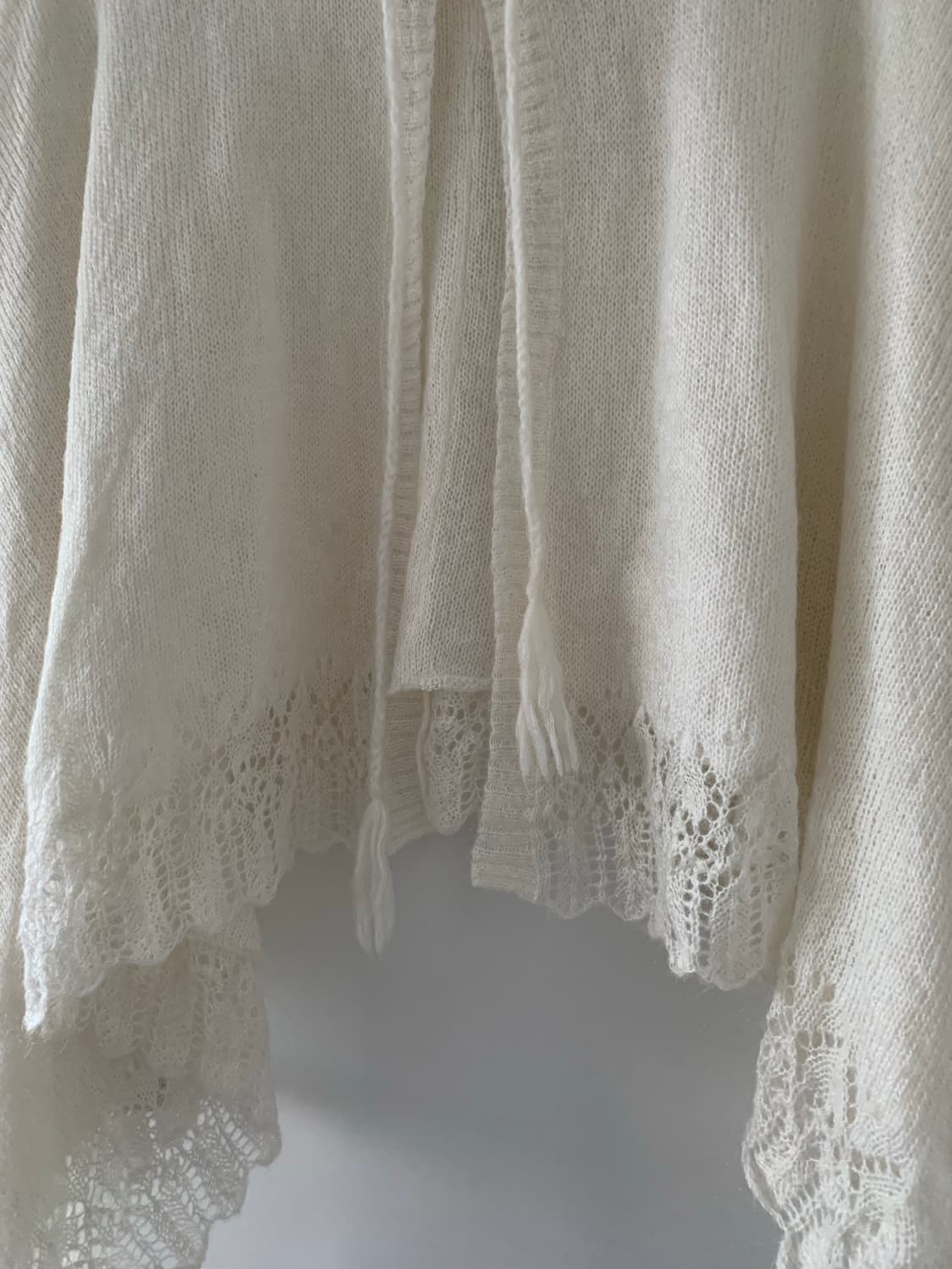 화이트 니트 케이프 상품이미지3